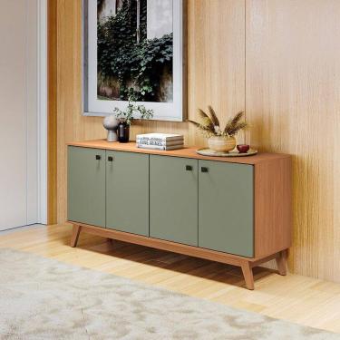 Imagem de Aparador Kappesberg 4 Portas Canela/Verde Frevo 156cm
