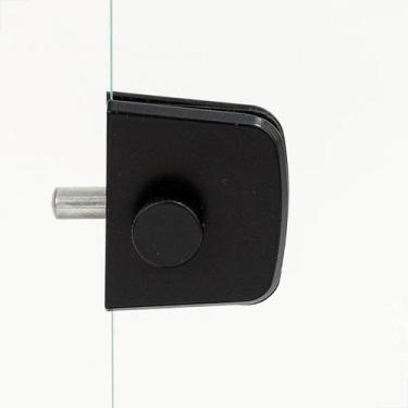 Imagem de Trinco Trava 1 Rolete P/ Porta Ou Box De Vidro 1529 Preto - Glasspeças