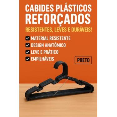 Imagem de Kit Com 100 50 20 e 10 Cabides Reforçado Para Roupas Antideslizantes C