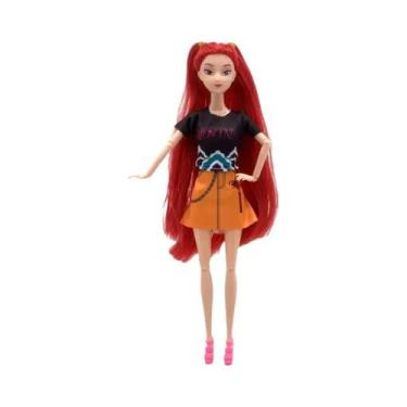 Imagem de Boneca KPOP Demon Hunters Rumi Mira Zoey De 30cm Com Roupas E Sapatos,