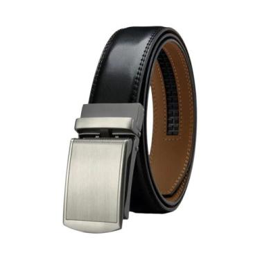 Imagem de Cinto Masculino De Couro Genuíno Com Fivela Automática Ajustável, Casu