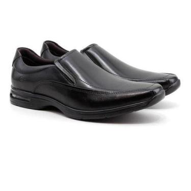 Imagem de Sapato Couro Preto Democrata Air Spot Masculino Original, 40