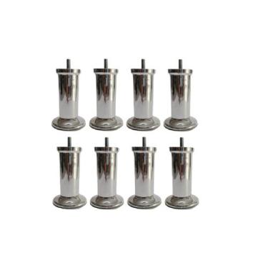 Imagem de Kit 8 Pés Para Cama Box Baú Varian Plástico Forte Resistente - Zoe & C