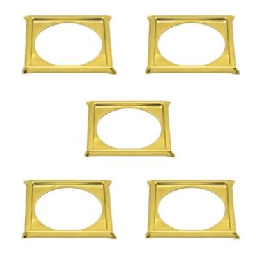 Imagem de Kit C/5 Porta Grelha Ralo Click 15x15 Suporte Inox Dourado - Montelar 