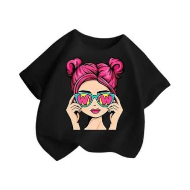 Imagem de Camisetas De Verão Para Meninas 2025, Manga Curta, 100% Algodão, Roupa