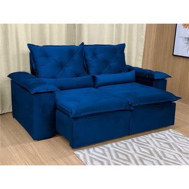 Imagem de Sofá Retrátil Reclinável 2,00 m Azul 206 Athenas