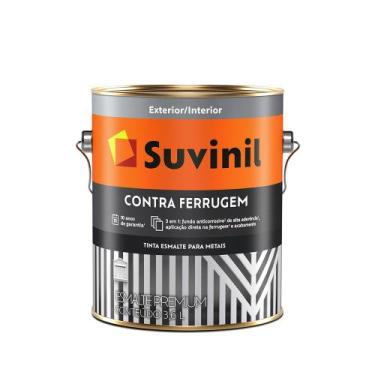 Imagem de Esmalte Brilhante Contra Ferrugem 3,6L Cinza Médio - Suvinil - 5058139