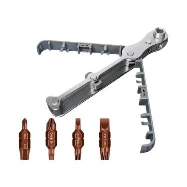 Imagem de Conjunto De Chaves De Fenda Catraca Bidirecional De Ângulo Reto Multif