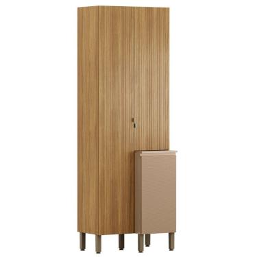 Imagem de Armário Paneleiro Duplo Art 3 Portas Kit's Paraná Cor:freijó Vanilla Riscatto