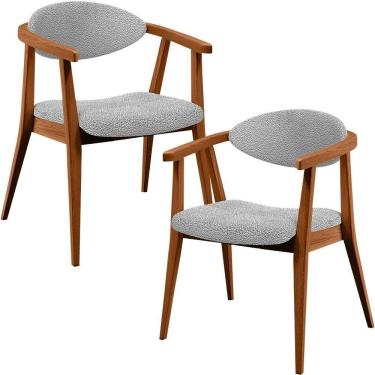 Imagem de Kit 02 Poltronas E Recepção Cecília L02 Bouclê Cinza