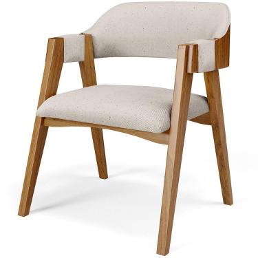 Imagem de Cadeira Para Sala De Jantar E Estar Living Estofada Suran L02 Linho Cru - Lyam