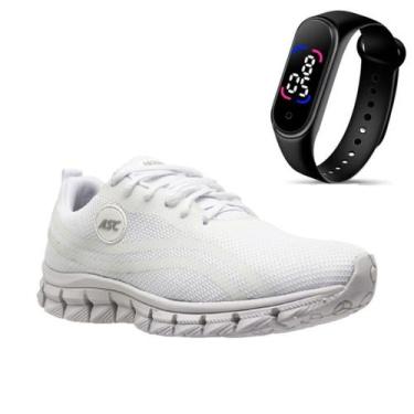 Imagem de Tênis Confortável Leve Caminhada Trabalho Academia Dia a Dia + Relógio
