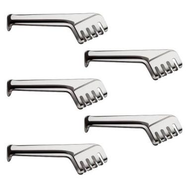 Imagem de Kit 5 Pegadores Inox para Massa Carne Salada Servir Restaurante Buffet