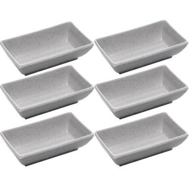 Imagem de 6 Porta Shoyu Melamina 10x6x3cm Tóquio Granilite Lyor Molho Tarê Sunom