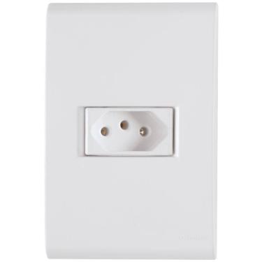 Imagem de Conjunto Liz Branco 4x2 com 1 Tomada 2p+t de 20 Ampères E 250 Volts 57170013 Tramontina Cj.tomad