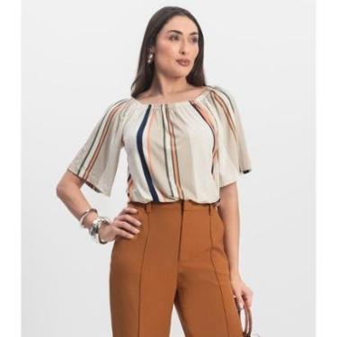 Imagem de Blusa Feminina Ciganinha Infinita Cor Bege-Feminino
