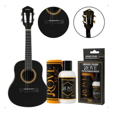 Imagem de Cavaco Acustico Vogga Vcc600 Bk Preto + Polidor Rove