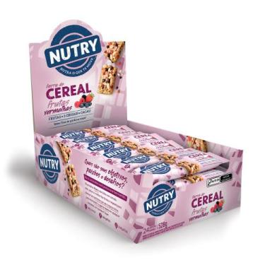 Imagem de Barra De Cereal Frutas Vermelhas Nutry Com 24 Unidades De 22g