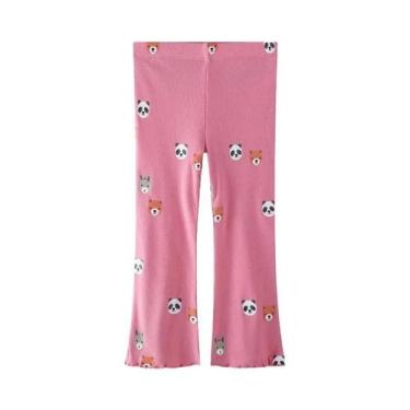 Imagem de Leggings Com Estampa De Panda Para Meninas De 2 a 7 Anos, Calças Flare