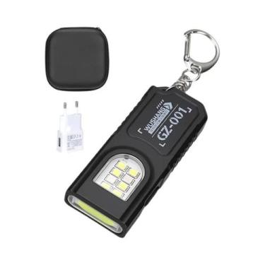 Imagem de Lanterna Portátil LED Recarregável USB Com Clipe, Luzes De Advertência