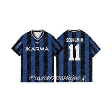 Imagem de Camiseta Masculina Oversize Kpop Stay Karma Album Para Fãs Felix Bangc