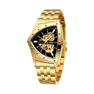 Imagem de Relógio Automático Mecânico Esqueleto À Prova d'Água Em Aço Inoxidável