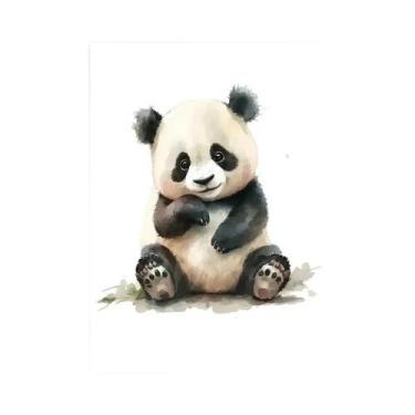 Imagem de Pôster De Tela Em Aquarela Com Estampas De Animais Para Quarto Infanti