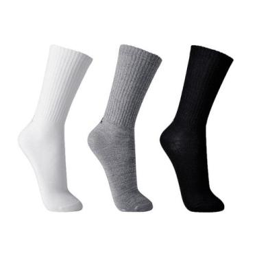 Imagem de Meia Adulto Lupo Sport Kit com 3 Pares Cores Diferentes 0901, Cinza, 4