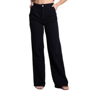 Imagem de Calça Sarja Sawary Wide Leg - 281791 - Preto 40-Feminino