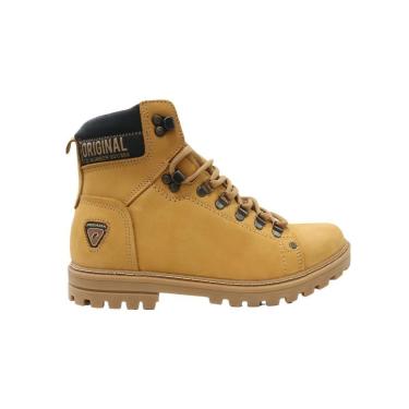Imagem de Bota Coturno Masculino Mostarda Nobuck Pegada 181505-Masculino