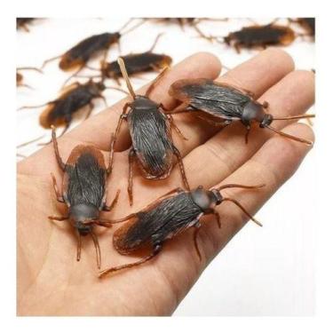 Imagem de Baratas 10 Unidades Bichos Pegadinhas *melhor Preço Cor:Cor de barata 