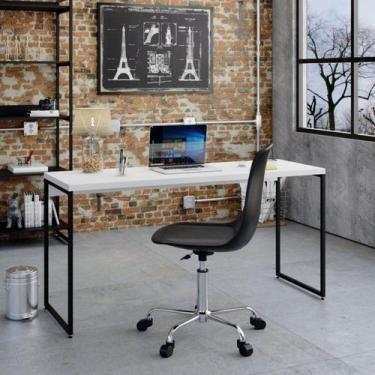 Imagem de Mesa de Escritório Studio 150cm Industrial Branco Chess E Preto - Comp