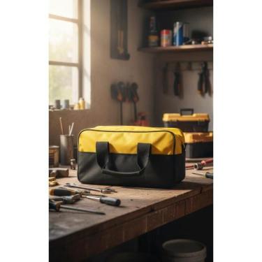 Imagem de Bolsa Ferramentas Lona Reforçada Amarelo/Preto 8 Bolsos - Congratulati