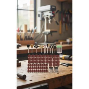 Imagem de Kit 150 Acessórios Micro Retífica: Corte, Lixe e Dê Acabamen - Congrat