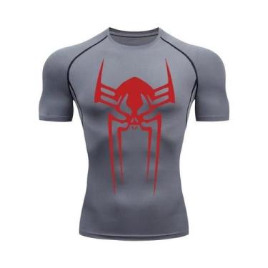 Imagem de Camiseta Masculina De Compressão Com Estampa De Aranha, Secagem Rápida