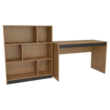 Imagem de Mesa Escrivaninha e Estante Para Escritorio B28 NOVAM