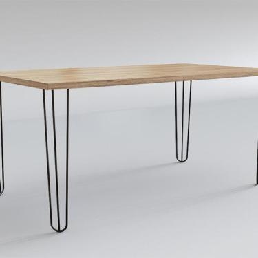 Imagem de Mesa para Sala de Jantar 4 Lugares Retangular Estilo Industrial Mdp Ha