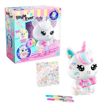 Imagem de Luminária De Unicórnio Com Led E Adesivos F0256-9 - Fun