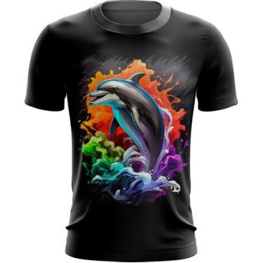 Imagem de Camiseta Dryfit Golfinho Inteligência Arte Pintura 7 - Kasubeck Store®