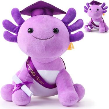 Imagem de Animais de pelúcia Hydren Axolotl Graduation 25 cm com chapéu e diplom
