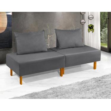 Imagem de Sofá Retrátil 2 em 1 Modular Compacto P/ salas e áreas de espera 1,70x