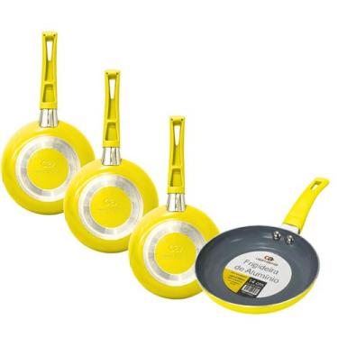Imagem de Kit 3 Frigideira De Ovo Hambúrguer Cerâmica Antiaderente 14cm - CASAMB
