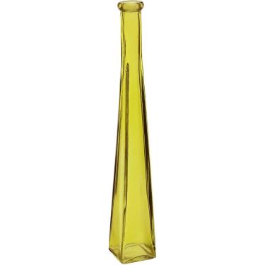 Imagem de VASO DECORATIVO ENFEITE PLANTA FLOREIRO VIDRO 30x5x5cm AMARELO