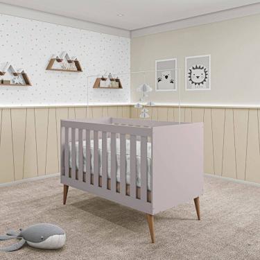 Imagem de Berço Mini Cama Móveis Estrela Ternura - Rosa Wood