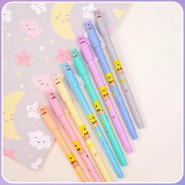 Imagem de Caneta Color Gel Pen Fine Line Ursinho Kit 8un Infantil - 10de10