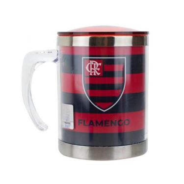 Imagem de Caneca Térmica Com Tampa 450ml Flamengo - mileno