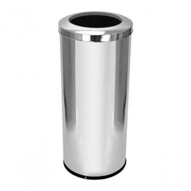 Imagem de Lixeira C34 50L em Aço Inox com Aro Inox para Cozinha e Escritório Inox