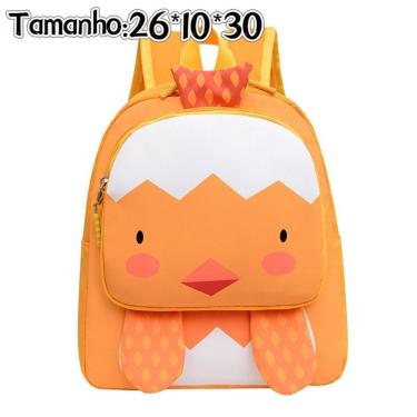 Imagem de Mochila Infantil Escolar OEM Animado a Frango em Tecido Oxford 31cm X 26cm X 11cm Estam...