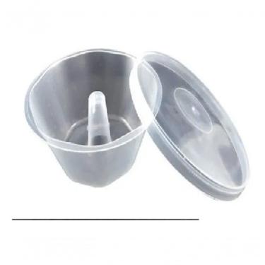 Imagem de Forma para Mini Pudim Descartável 120ML C-100 Forneável para Sobremesas com Tampa Trans...