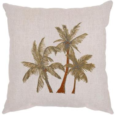 Imagem de Capa Almofada 50x50 Linho Chave Grega Tropical Terracota E - LA FAVORI